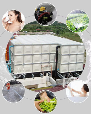 Superficie lisa Panel de FRP de litro enorme Tanque de almacenamiento de agua de galón gigante Recogida de agua de lluvia