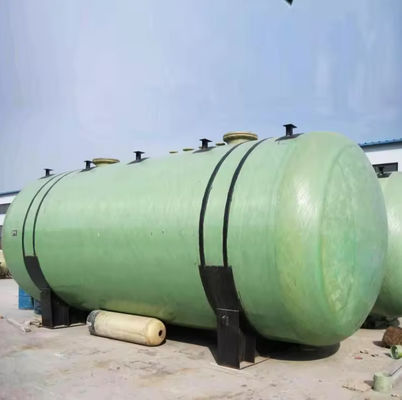 1000L Tanque horizontal de fibra de vidrio FRP para el almacenamiento de agua, aceite, gasolina, ácido y álcali