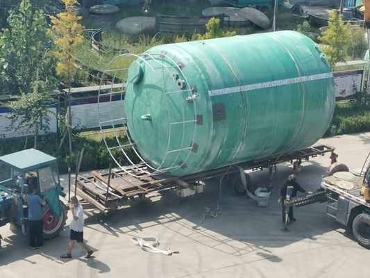 Industria química Frp Tanque horizontal resistente a la corrosión