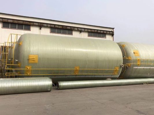 Industria química Frp Tanque horizontal resistente a la corrosión