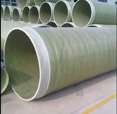 Fibra de vidrio reforzado de plástico FRP tubo redondo tubo subterráneo de arena de alta presión