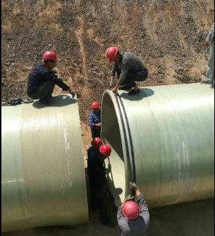 Fibra de vidrio reforzado de plástico FRP tubo redondo tubo subterráneo de arena de alta presión