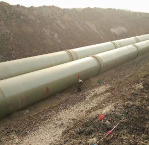 Fibra de vidrio reforzado de plástico FRP tubo redondo tubo subterráneo de arena de alta presión