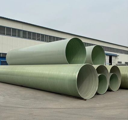 Tubo de fibra de vidrio reforzado de plástico de gran diámetro de fibra de vidrio