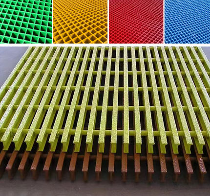 Rejilla de fibra de vidrio moldeada de FRP liso libre de UV 38x38x38mm Rejilla de árbol GRP