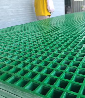 Rejillas de paisajismo GRP Rejillas moldeadas Frp 38x38mm no resbaladizas para piscina