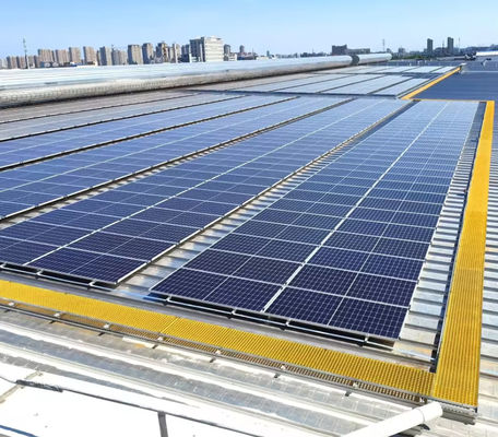 40x40x30mm Techo solar panel superior de malla de pasarela peatonal Rejilla de fibra de vidrio