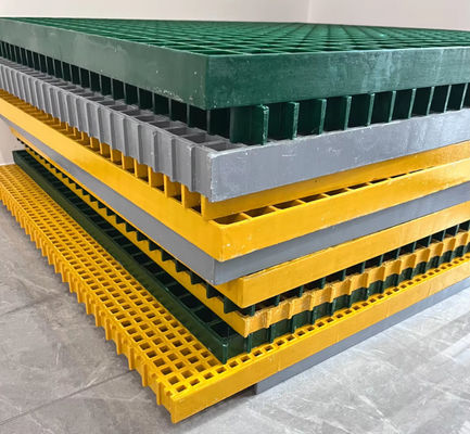 40x40x30mm Techo solar panel superior de malla de pasarela peatonal Rejilla de fibra de vidrio