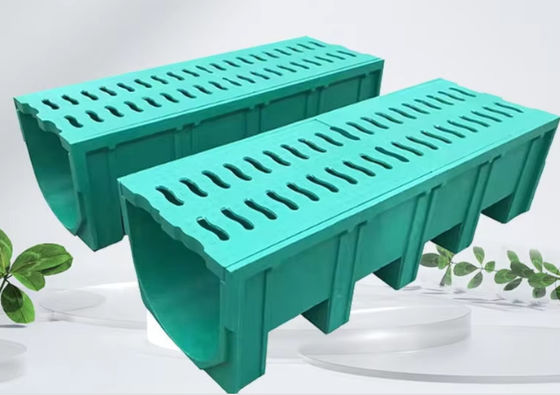 FRP GRP 200mm Fibra de vidrio de la zanja de drenaje grates alcantarillado anti corrosión fácil de limpiar
