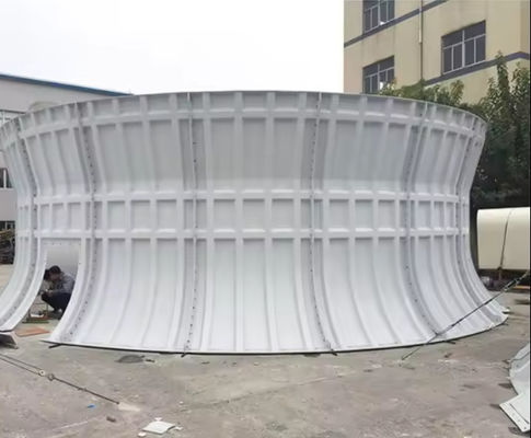 Estructura de FRP Torre de refrigeración industrial Estaca de ventiladores de FRP espesor personalizado