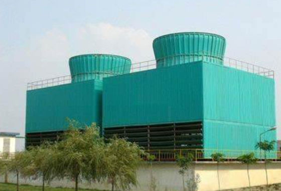 Flujo cruzado y contraflujo torre de refrigeración de FRP cuadrada redonda transferencia de calor alta