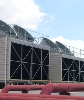 Torre de refrigeración de FRP reforzada con fibra de vidrio Tipo de contraflujo Tamaño personalizado