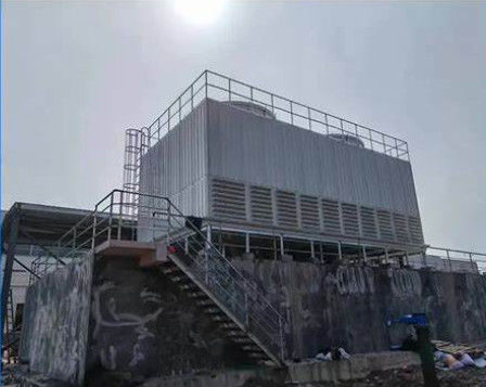 Torre de refrigeración de flujo de FRP Cuadrado Redondo GRP Cuadrado Tipo de refrigeración de flujo cruzado