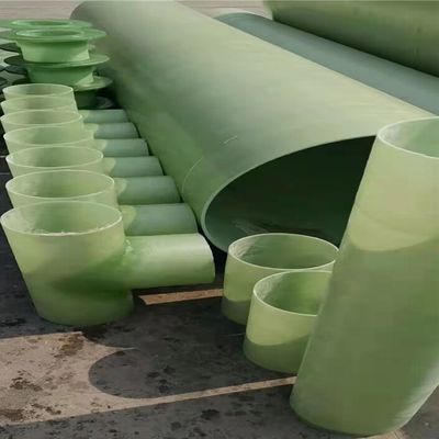 Tamaños personalizables Accesorios de tuberías de FRP para sistemas de tratamiento de aguas residuales