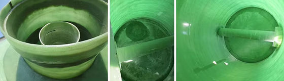 500L/H FRP tanque séptico subterráneo, tratamiento de aguas residuales FRP tanque de aguas residuales bio