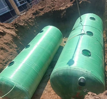 Purificación de agua FRP Tanque séptico Sistema de tratamiento de aguas residuales domésticas de tipo subterráneo