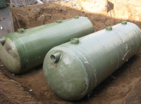 Tanque séptico de plástico reforzado con fibra Tanques sépticos de fibra de vidrio Construcción ligera