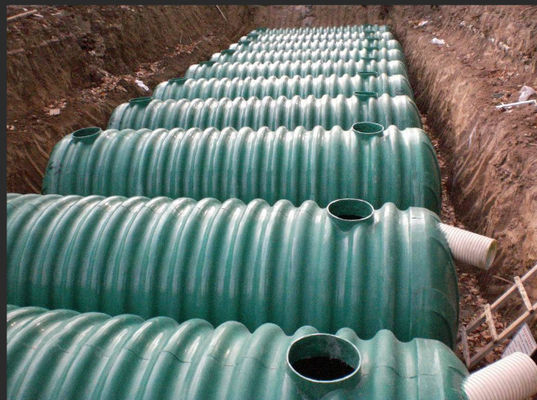 Tanque séptico de plástico reforzado con fibra Tanques sépticos de fibra de vidrio Construcción ligera