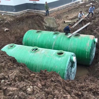 Tecnología de enrollamiento FRP tanque séptico para tratamiento de aguas residuales Fácil instalación