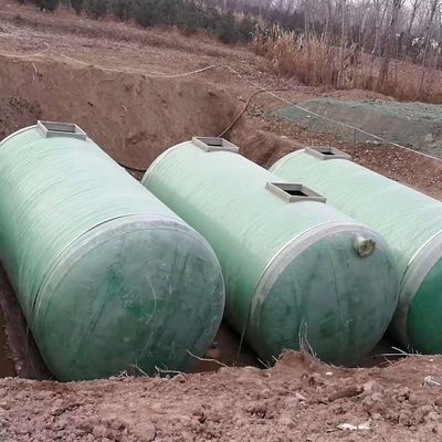 Tamaño personalizable Frp Tanque subterráneo Tanques de alcantarillado de fibra de vidrio de larga duración