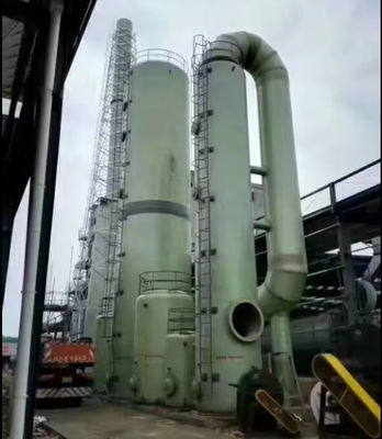 Torre de absorción de FRP de niebla ácida de pulverización Resistencia a la corrosión Tanque de absorción de tamaño personalizado