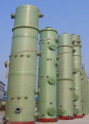 Torre de burbujas de FRP Torre de absorción de amoníaco de fibra de vidrio GRP para la industria de la contaminación