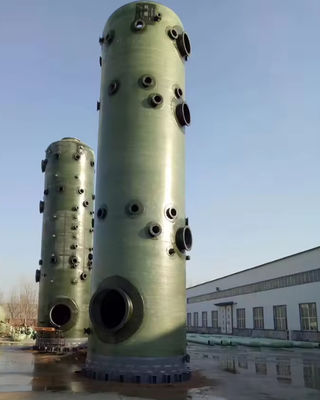 Torre de burbujas de FRP Torre de absorción de amoníaco de fibra de vidrio GRP para la industria de la contaminación