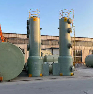 Torre de absorción de niebla ácida de fibra de vidrio FRP GRP Scrubber Torre de FRP Tamaño personalizado