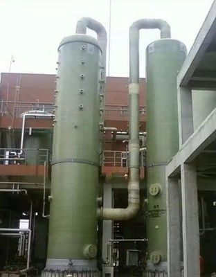 Columna de purificación de residuos de gas de ácido sulfúrico de la torre de absorción vertical GRP Frp Capacidad personalizada