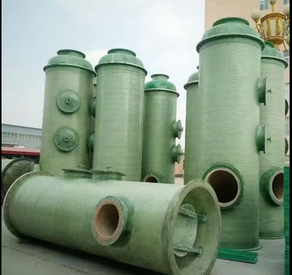 Columna de purificación de residuos de gas de ácido sulfúrico de la torre de absorción vertical GRP Frp Capacidad personalizada