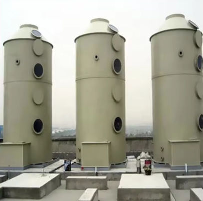 Columna de purificación de residuos de gas de ácido sulfúrico de la torre de absorción vertical GRP Frp Capacidad personalizada