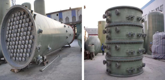 GRP de capas de gel cubiertas torre de absorción de FRP pulverización de múltiples capas para gas ácido residual
