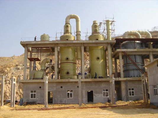 Torre de purificación por absorción de fibra de vidrio GRP FRP para el tratamiento de gases ácidos residuales