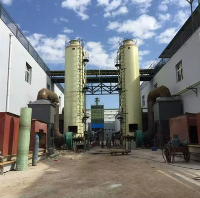 Torre de purificación por absorción de fibra de vidrio GRP FRP para el tratamiento de gases ácidos residuales