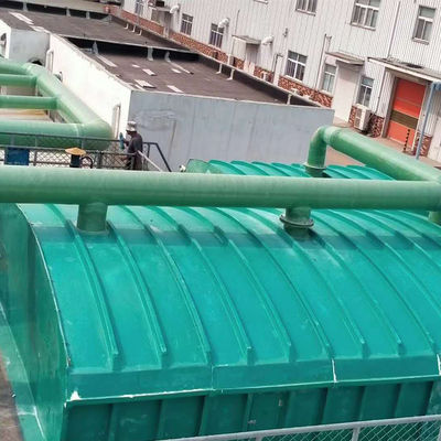 Gránulo de cubierta de GRP FRP de espesor personalizado Fibra de vidrio plana Recolección de gas de cubierta de piscina de aguas residuales