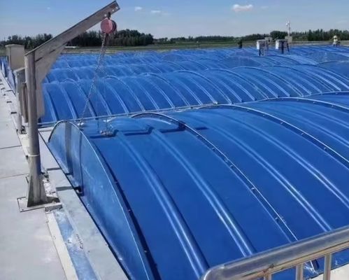 Piscina de alcantarillado profesional placa de cubierta de GRP, tapa de capuchón de recolección de gas hoja de techo de FRP