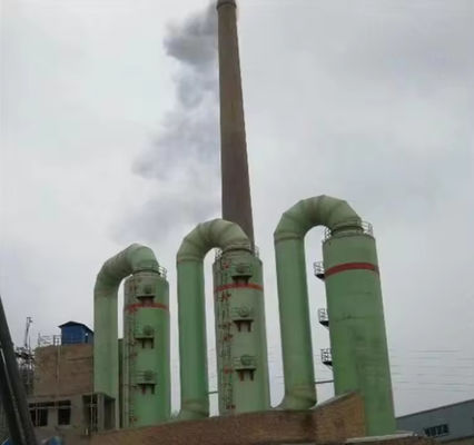 Torre de desulfuración de gases de combustión de la central eléctrica de espesor personalizado FRP limpiador de gases de desecho agotados