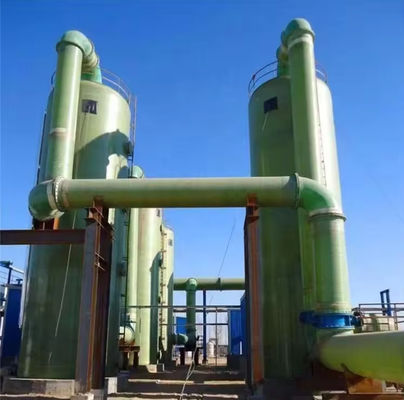 Torre de desulfuración de gases de combustión de la central eléctrica de espesor personalizado FRP limpiador de gases de desecho agotados