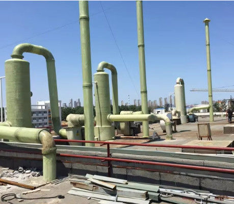 Escruber de desulfuración de gases de combustión / limpiador de gases de fibra de vidrio industrial GRP FRP Torre