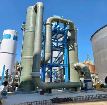 Escruber de desulfuración de gases de combustión / limpiador de gases de fibra de vidrio industrial GRP FRP Torre