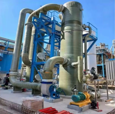 Torre de desulfuración de residuos de FRP GRP de fibra de vidrio para la purificación de gases de escape