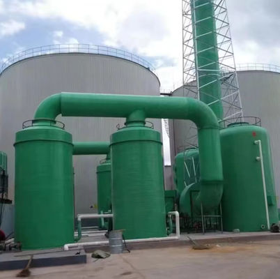 Torre de desulfuración de FRP de alta capacidad, limpiadora de gas de amoníaco de plástico reforzada con fibra