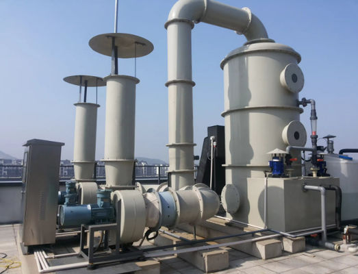 Gran volumen industrial de desulfuración de FRP torre de rociado limpiador de gas húmedo con capa de gel