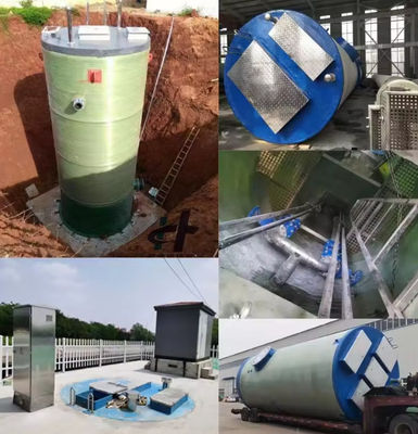 Estación de bombeo de FRP integrada personalizada Estaciones de bombeo de aguas residuales prefabricadas