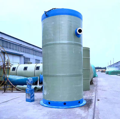 Estación de bombeo de elevación integrada Frp de alta cabeza Estación de bombeo de recolección de agua de lluvia