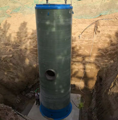 Estación de bombeo de elevación integrada Frp de alta cabeza Estación de bombeo de recolección de agua de lluvia