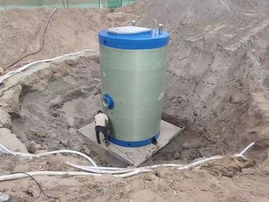 Estación de bombeo sumergible prefabricada de FRP para elevación de aguas y tratamiento de aguas residuales
