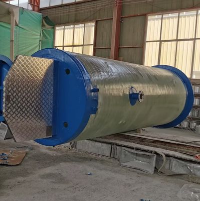 Estaciones de bombeo prefabricadas de FRP GRP integradas para soluciones de tratamiento de aguas residuales de control de inundaciones