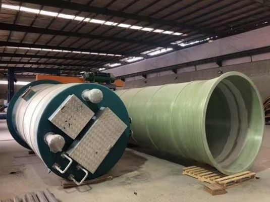 Estación de bombeo de FRP integrada subterránea Estación de bombeo de aguas residuales totalmente automática