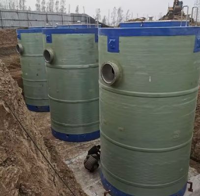 Frp Estación de elevación de agua integrada Grp Aguas residuales enterradas Aguas pluviales totalmente automáticas